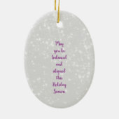Happy Chakras New Age Weihnachten Keramik Ornament (Hinten)