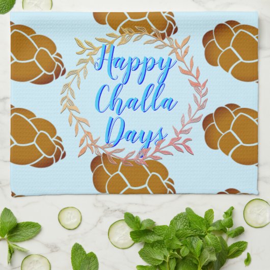 Happy Challa Days Geschirrtuch (Gefaltet)