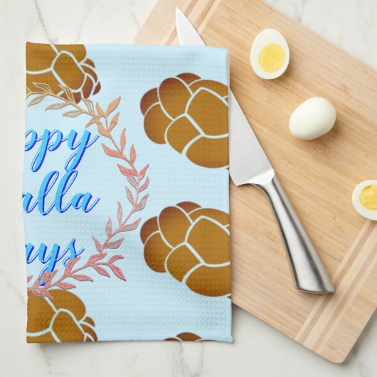 Happy Challa Days Geschirrtuch (Viertel Falte)