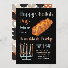 Happy Challah Day Hanukkah Party Einladung