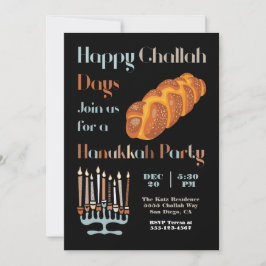 Happy Challah Day Hanukkah Party Einladung
