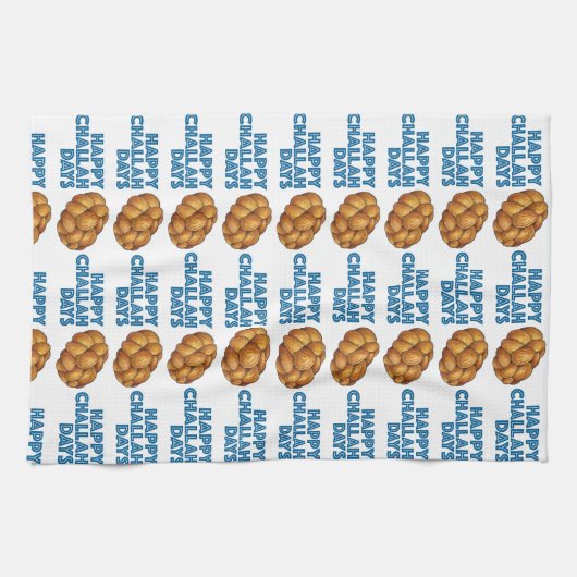 Happy Challah Days Chanukah Hanukkah Brot Loaf Küchentuch (Horizontal)