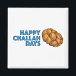 Happy Challah Days Chanukah Hanukkah Brot Loaf Magnet<br><div class="desc">Enthält eine originelle Marker-Illustration eines Brotes der Herausforderung,  mit HAPPY CHALLAH DAYS in einem blauen Schriftart. Gut für Hanukkah Geschenke! Diese Urlaubsanschauung ist auch auf anderen Produkten verfügbar. Sehen Sie nicht,  wonach Sie suchen? Brauchen Sie Hilfe bei der Anpassung? Kontaktieren Sie Rebecca,  um etwas für Sie entworfen zu haben.</div>