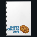 Happy Challah Days Chanukah Hanukkah Holiday Notizblock<br><div class="desc">Eine originelle Marker-Illustration eines Laib geflochtenen herausfordernden Brotes, mit HAPPY CHALLAH DAYS in einem lustigen Schriftart. Ideal für Hanukkah Gabe! Dieses Design ist auch auf anderen Produkten erhältlich. Sehen Sie nicht, wonach Sie suchen? Brauchen Sie Hilfe bei der Anpassung? Kontaktieren Sie diesen Designer, um etwas für Sie kreiert zu haben....</div>