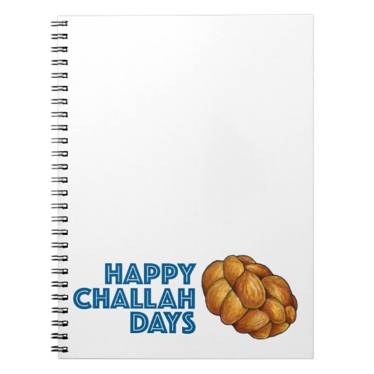 Happy Challah Days Chanukah Hanukkah Holiday Notizblock (Vorderseite)