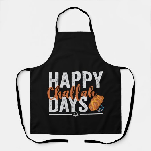 Happy Challah Days Funny Hanukkah Holiday Gift Schürze (Vorderseite)