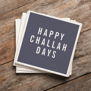 Happy Challah Days   Funny Holiday Hanukkah Serviette