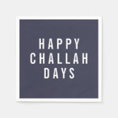 Happy Challah Days | Funny Holiday Hanukkah Serviette (Vorderseite)