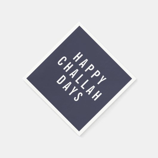 Happy Challah Days | Funny Holiday Hanukkah Serviette (Ecke)
