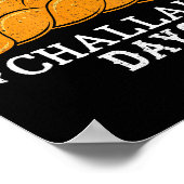 Happy Challah Days Funny Jewish Holiday Pun Humor  Poster (Ecke)