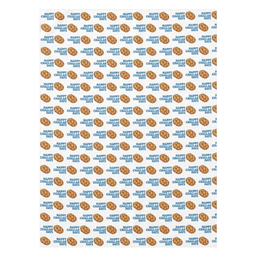 Happy Challah Days Hanukka Chanukah jüdisches Brot Tischdecke (Vorderseite)