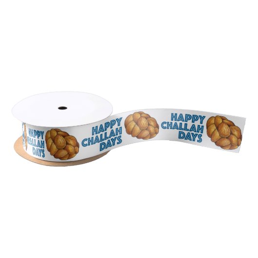 Happy Challah Days Hanukkah Chanukah Brot Holiday Satinband (Spule)