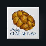 Happy Challah Days Hanukkah Chanukah Brot Loaf Button<br><div class="desc">Eine originelle Marker-Illustration eines Laib geflochtenen herausfordernden Brotes,  mit HAPPY CHALLAH DAYS in einem lustigen Schriftart. Gut für Hanukkah! Sehen Sie nicht,  wonach Sie suchen? Brauchen Sie Hilfe bei der Anpassung? Kontaktieren Sie Rebecca,  um etwas für Sie entworfen zu haben.</div>