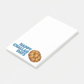 Happy Challah Days Hanukkah Chanukah Brot Loaf Post-it Klebezettel (angewinkelt)