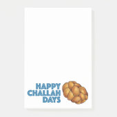 Happy Challah Days Hanukkah Chanukah Brot Loaf Post-it Klebezettel (Vorderseite)