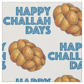 Happy Challah Days Hanukkah Chanukah Brot Loaf Stoff (Nahaufnahme)