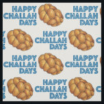 Happy Challah Days Hanukkah Chanukah Brot Loaf Stoff<br><div class="desc">Eine originelle Marker-Illustration eines Laib geflochtenen herausfordernden Brotes,  mit HAPPY CHALLAH DAYS in einem lustigen Schriftart. Ideal für Hanukkah Kunsthandwerk! Diese Abbildung ist auch auf anderen Produkten verfügbar. Sehen Sie nicht,  wonach Sie suchen? Brauchen Sie Hilfe bei der Anpassung? Kontaktieren Sie Rebecca,  um etwas für Sie entworfen zu haben.</div>