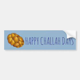 Happy Challah Days Hanukkah Chanukah Holiday Autoaufkleber