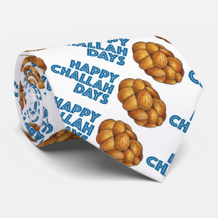 Happy Challah Days Hanukkah Chanukah Holiday Bread Krawatte