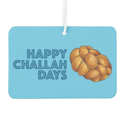Happy Challah Days Hanukkah Chanukah Holiday Brot Autolufterfrischer (Rückseite)
