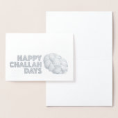 Happy Challah Days Hanukkah Chanukah Holiday Brot Folienkarte (Anzeige)