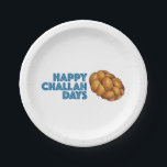 Happy Challah Days Hanukkah Chanukah Holiday Party Pappteller<br><div class="desc">Eine originelle Marker-Illustration eines Laib geflochtenen herausfordernden Brotes, mit HAPPY CHALLAH DAYS in einem lustigen Schriftart. Gut für Hanukkah! Passende Servietten sind erhältlich. Diese Abbildung ist auch auf anderen Produkten verfügbar. Sehen Sie nicht, wonach Sie suchen? Brauchen Sie Hilfe bei der Anpassung? Kontaktieren Sie Rebecca, um etwas für Sie entworfen...</div>