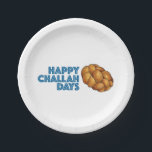 Happy Challah Days Hanukkah Chanukah Holiday Party Pappteller<br><div class="desc">Eine originelle Marker-Illustration eines Laib geflochtenen herausfordernden Brotes, mit HAPPY CHALLAH DAYS in einem lustigen Schriftart. Gut für Hanukkah! Passende Servietten sind erhältlich. Diese Abbildung ist auch auf anderen Produkten verfügbar. Sehen Sie nicht, wonach Sie suchen? Brauchen Sie Hilfe bei der Anpassung? Kontaktieren Sie Rebecca, um etwas für Sie entworfen...</div>