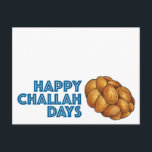 Happy Challah Days Hanukkah Chanukah Loaf Brot Feiertagspostkarte<br><div class="desc">Eine originelle Marker-Illustration eines Laib geflochtenen herausfordernden Brotes,  mit HAPPY CHALLAH DAYS in einem lustigen Schriftart. Gut für Hanukkah!</div>