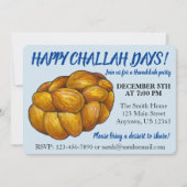 Happy Challah Days Hanukkah Party Jüdische Feierta Einladung (Vorderseite)