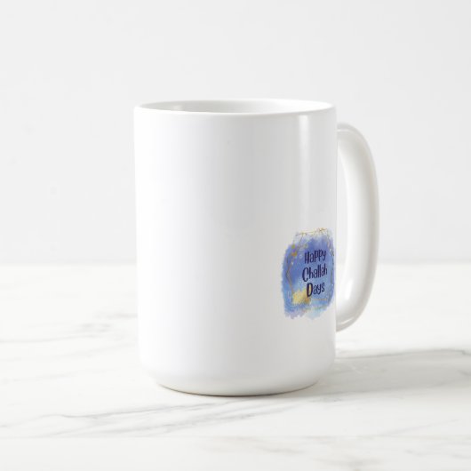 Happy Challah Days Hanukkah Tasse (VorderseiteRechts)