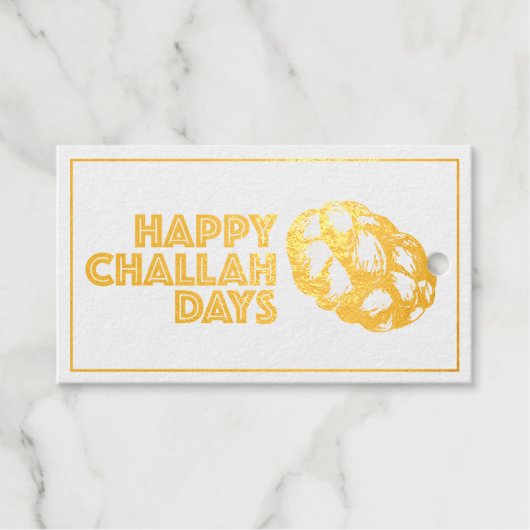 Happy Challah Days Holidays Hanukkah Chanukah Geschenkanhänger (Vorderseite (Horizontal))