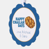 Happy Challah Days Holidays Hanukkah Chanukah Ornament Karte (Links)
