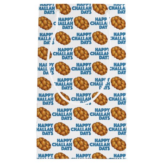 Happy Challah Days Jewish Holidays Broad Loaf Kleine Geschenktüte (Vorderseite)