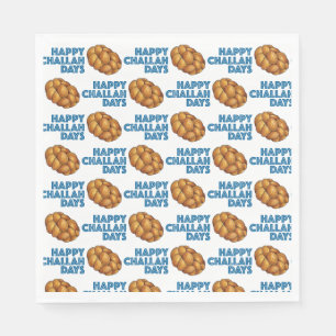Happy Challah Days Jewish Holidays Broad Loaf Serviette