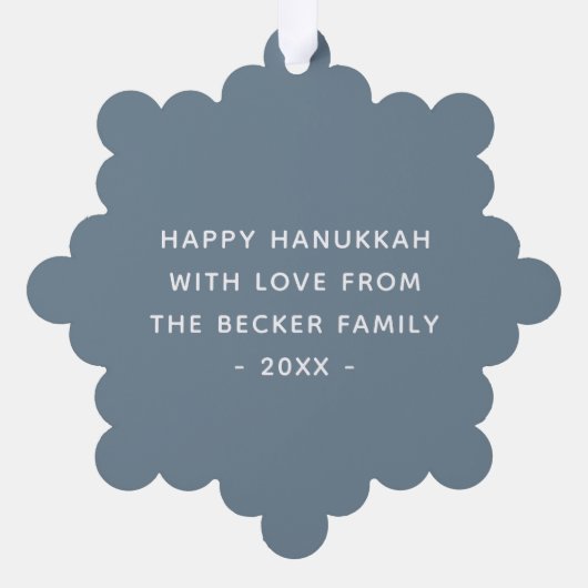 Happy Challah Days Ornament Card (Rückseite)