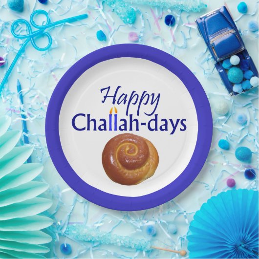Happy Challah-Days Papierplatte Pappteller (Party)