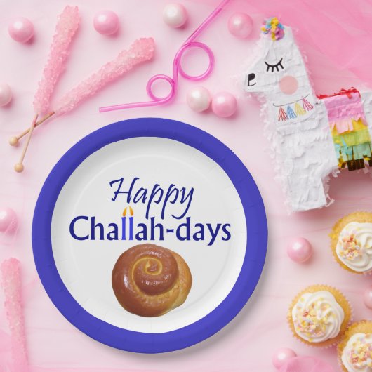 Happy Challah-Days Papierplatte Pappteller (Party)