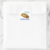 Happy Challah-days Round Stickers (Tasche)