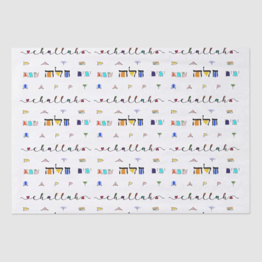 Happy Challah Days Tissue Paper Seidenpapier (Vorderseite)