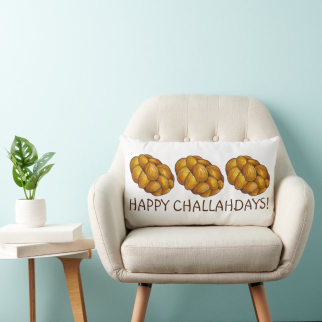 Happy Challahdays Challah Brot Hanukkah Holiday Lendenkissen (Stuhl )