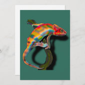 Happy Chameleon Einladung (Vorne/Hinten)