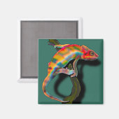Happy Chameleon Magnet (Vorderseite/Rückseite)