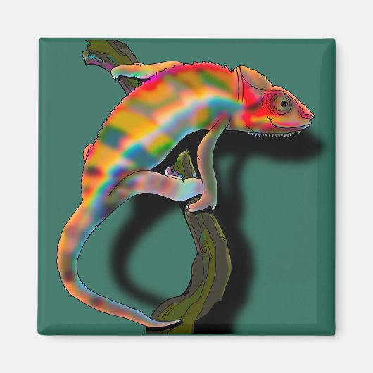 Happy Chameleon Magnet (Vorne)