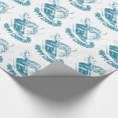 Happy Channukah Spinning Dreidel Geschenkpapier (Ecke)