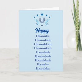 Happy Chanuka Holiday Card Feiertagskarte