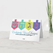 Happy Chanukah Card Feiertagskarte (Rückseite)