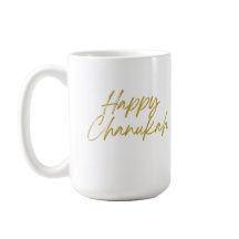 Happy Chanukah Classic Tasse, 15 oz