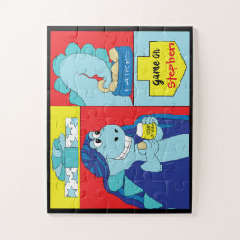 Happy Chanukah Dinosaur Jigsaw Puzzle