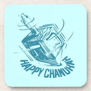 Happy Chanukah Dreidel Getränkeuntersetzer