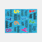 Happy Chanukah Fleece Blanket (Vorderseite (Horizontal))